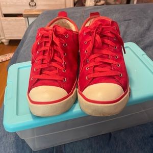 Red Ugg shoe